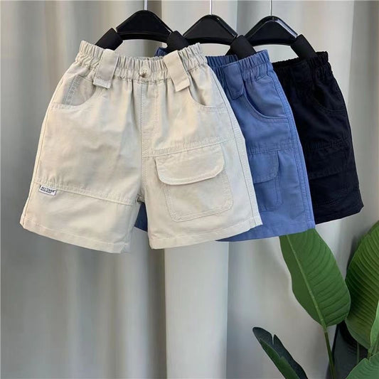 P boys loose cotton overalls
