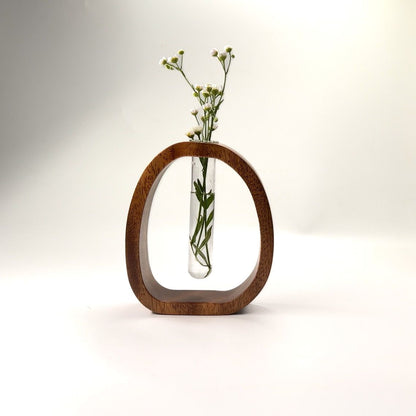 P walnut all solid wood simple flower growing water culture device