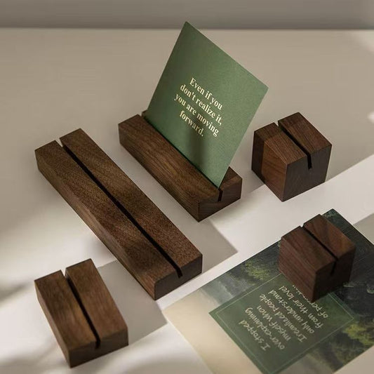 P green cedar solid wood black walnut simple ornament business card holder