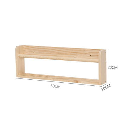 P Solid wood wall-mountedShelf Picture book shelf Children's bookshelf