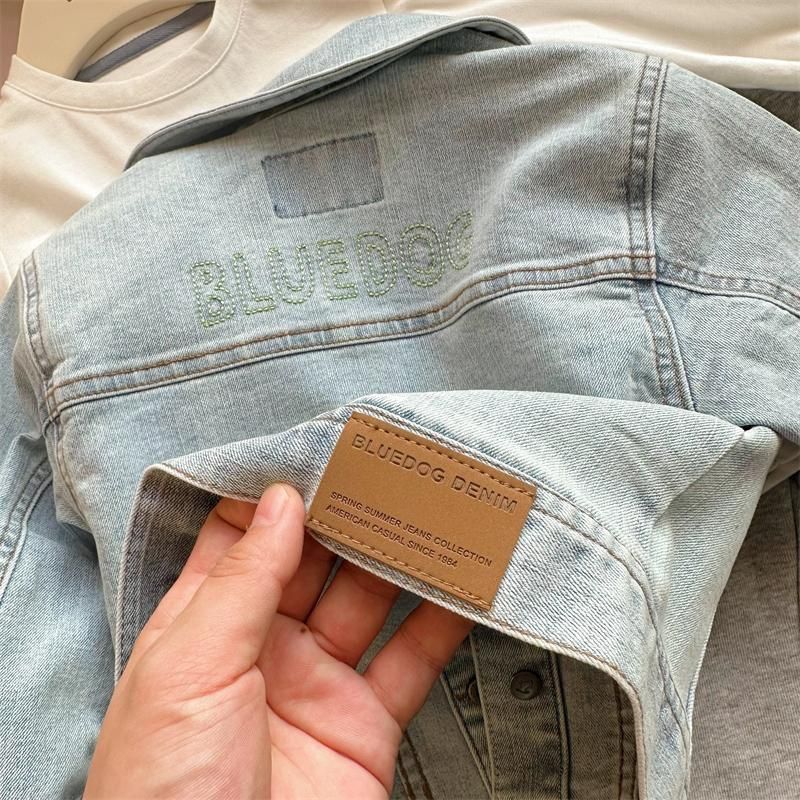 P children's denim Korean version children's new spring and autumn tops baby children's jackets spring and autumn clothes