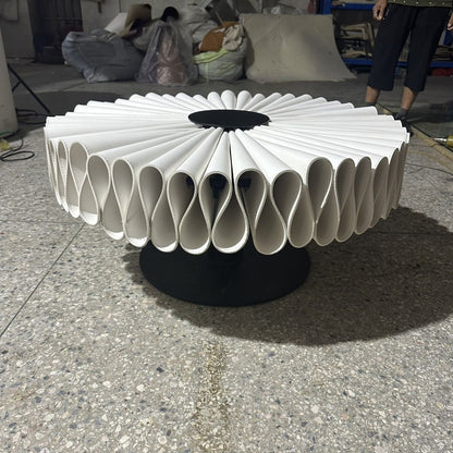 P cortical pleated coffee table ( pu )