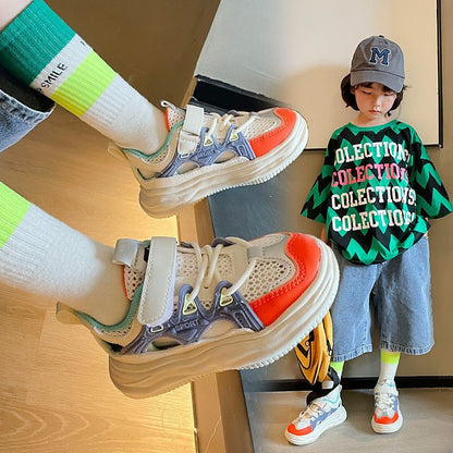 P Boys and Girls New Summer Shoes Spring Shoes Sneakers Boys and Girls Baby Shoes Spring and Autumn