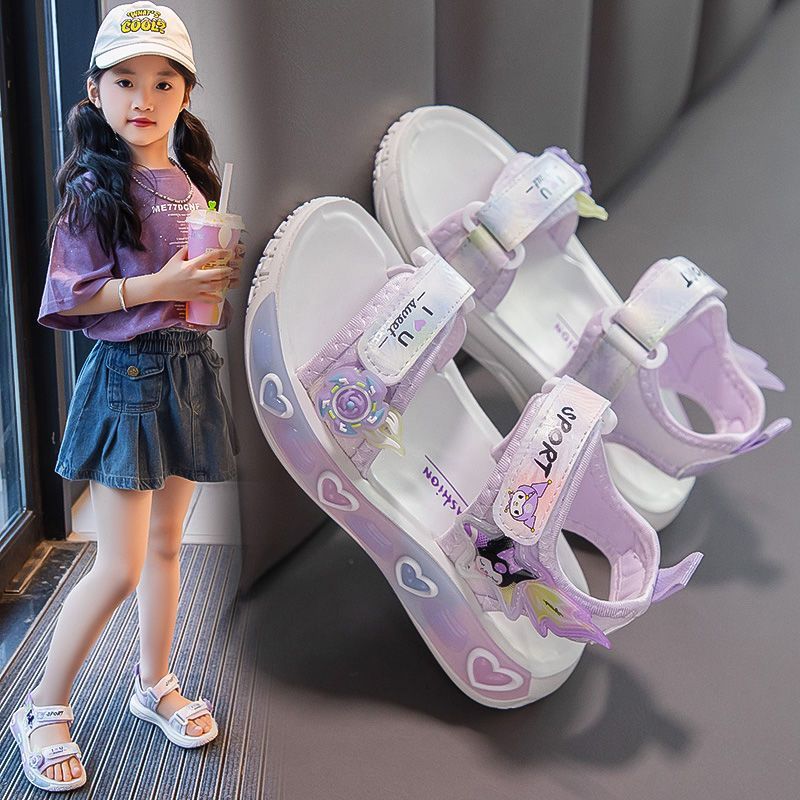 P summer new children's shoes cartoon Kulomi beach shoes girl foreign style princess summer