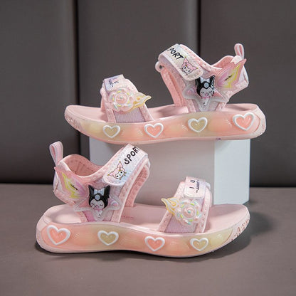 P summer new children's shoes cartoon Kulomi beach shoes girl foreign style princess summer
