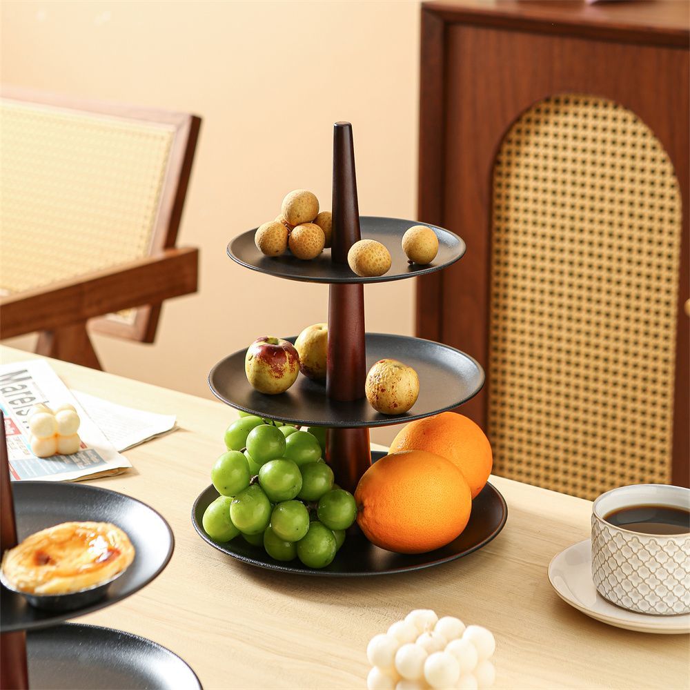 P retro multi-level rotating fruit plate