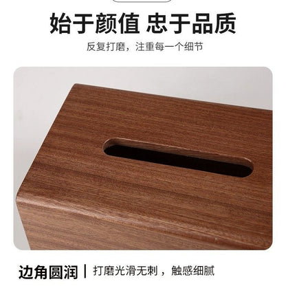 P ebony tissue box  high-end solid wood