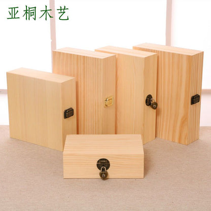 P large solid wood box multi-grid storage box tea gift box