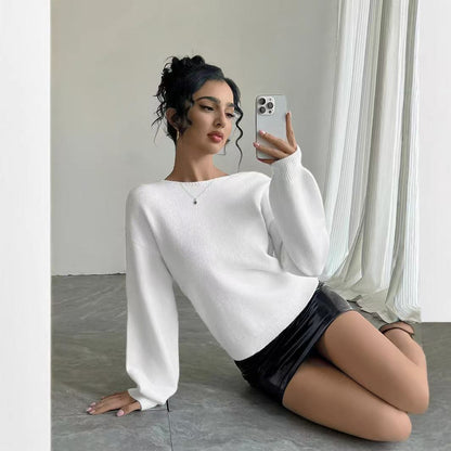 P sequined bow sweater