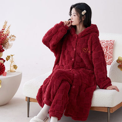 P winter plush pajama set