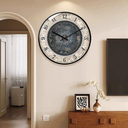 [7819 people's collection] French classical light luxury living room clock hanging wall modern home retro restaurant 2024 new decorative art clock - Mixbatch