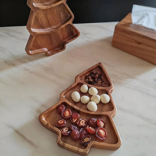 طبق وجبات خفيفة على شكل شجرة عيد الميلاد، طبق فواكه منزلي، طبق زينة حديقة عيد الميلاد