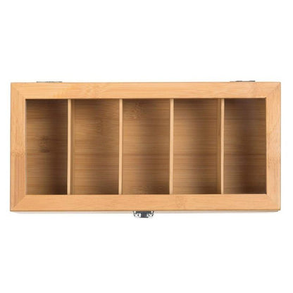 P bamboo multi-grid transparent storage box assembly-free design office study bracelet cultural play finishing artifact