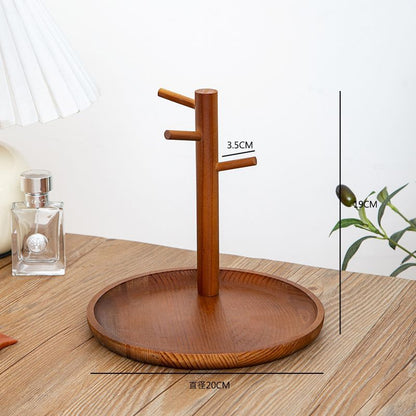 P Solid wood key hanger table storage rack