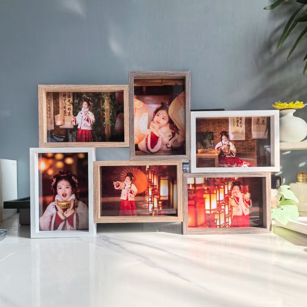 A retro American style wall decoration 6 grid 6 inch one-piece wall hanging photo frame image frame creative combination decorative photo wall
