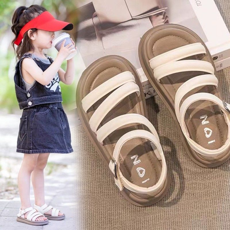 P children's girls sandals students cute versatile foreign style open-toed temperament summer new fashion Korean version of princess sandals