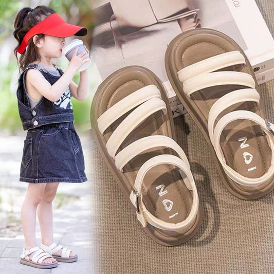 P children's girls sandals students cute versatile foreign style open-toed temperament summer new fashion Korean version of princess sandals