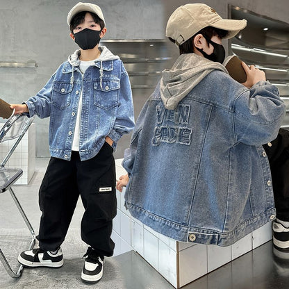 A children's denim jacket baby foreign Korean version of boys' handsome children's jacket spring and autumn models