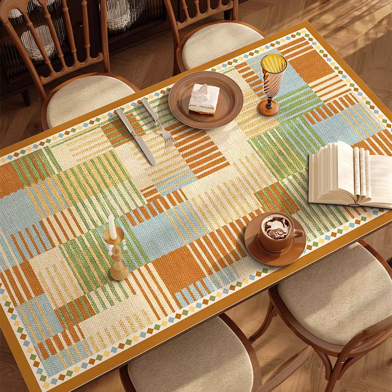 [1595 people praise] American dining table mat, leave-in oil-proof, waterproof and anti-scalding advanced pvc mat, desktop protective mat, tablecloth, coffee table tablecloth - Mixbatch