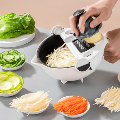 （VIDEO）Kitchen vegetable cutting artifact, shredding potato shredder, grater, household slicer, vegetable cutter, multi-function shredder - Mixbatch