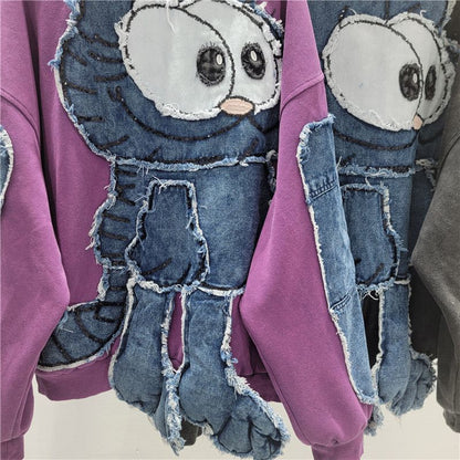 P color matching cloth sweater