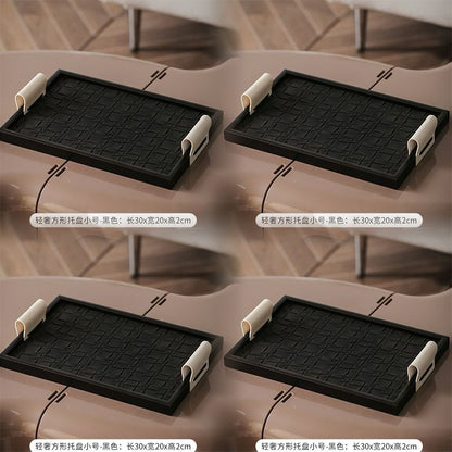 P Light luxury leather aromatherapy tray, living room coffee table entrance key, jewelry storage, hotel beauty salon desktop ornament