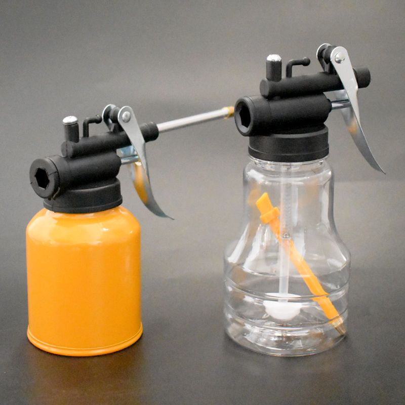 High pressure machine oil gun, household drip pot, manual refueling pot, oil pot, long mouthed transparent gear oiler, machine oil pot - Mixbatch
