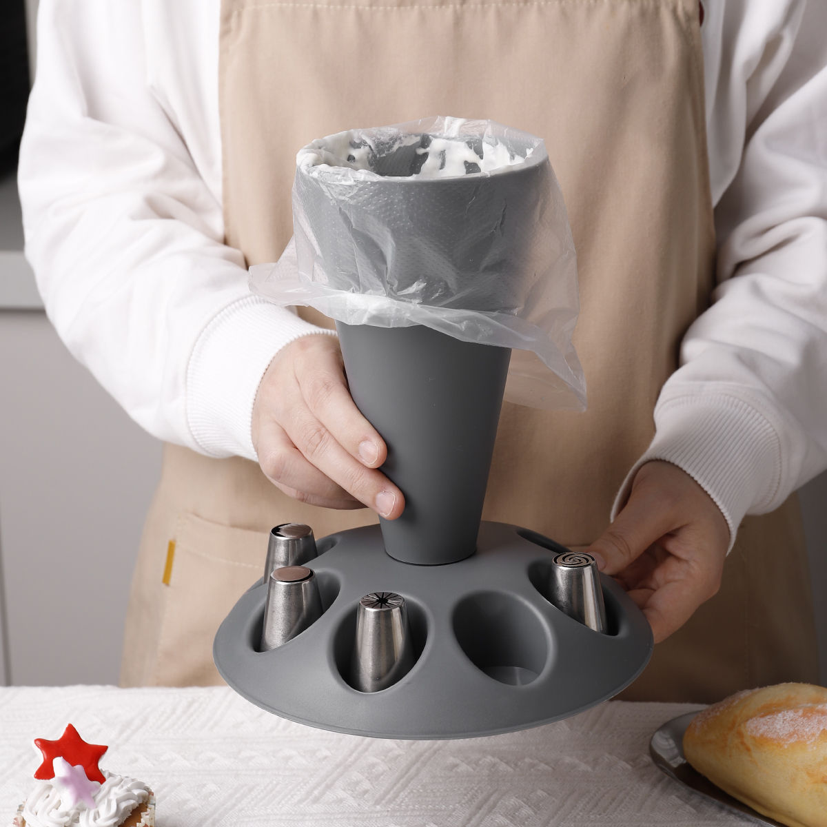 P piping bag piping nozzle storage rack