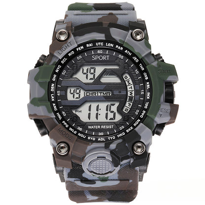A big mud king with the same life waterproof electronic watch men's students teen trend wolf warrior outdoor sports watch