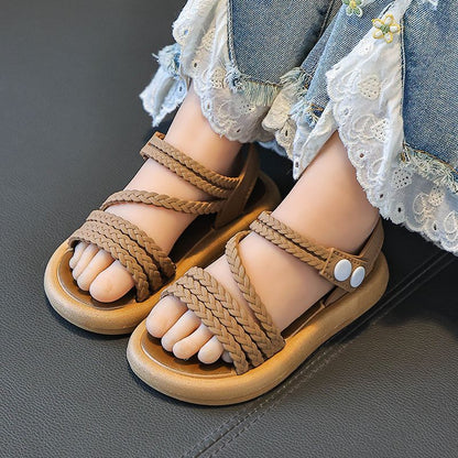 P new large, medium and children's fashion trendy version little girl princess shoes beach cool slippers
