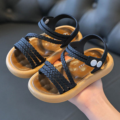 P new large, medium and children's fashion trendy version little girl princess shoes beach cool slippers