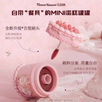 P Flower Knowledge Cake Lip Cream Strawberry Cupid Lip Mud Lipstick Velvet Matte Soft Mist Delicate Smooth Light Makeup Effect