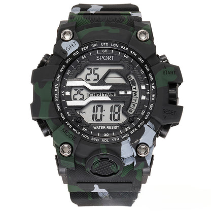 A big mud king with the same life waterproof electronic watch men's students teen trend wolf warrior outdoor sports watch
