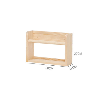 P Solid wood wall-mountedShelf Picture book shelf Children's bookshelf