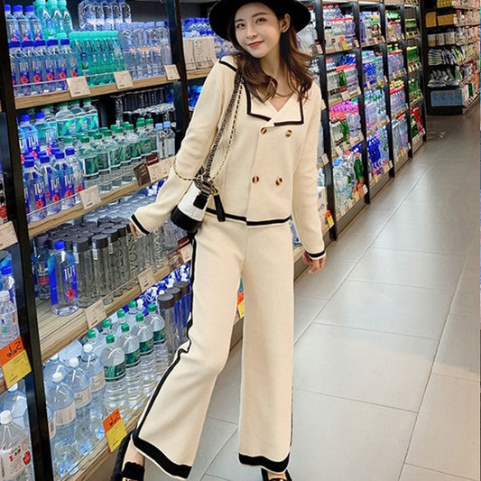A women's knitted suit