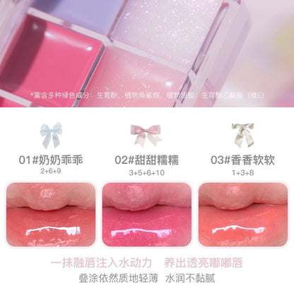 P Flower Loria Pounding Princess Ten Color Palette Lip Freeze Plate Lipstick Lip Glaze Student Moisturizing Palette