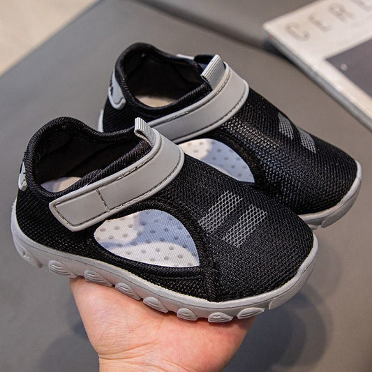 P children's net sandals summer new bag head soft sole casual shoes boys sports shoes primary school students baby sandals