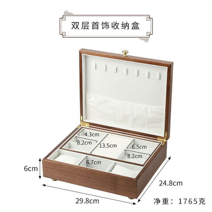 P Walnut Jewelry Box Jewelry Storage Box