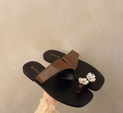 A flat-bottomed set of simple and cool slippers for women - Mixbatch