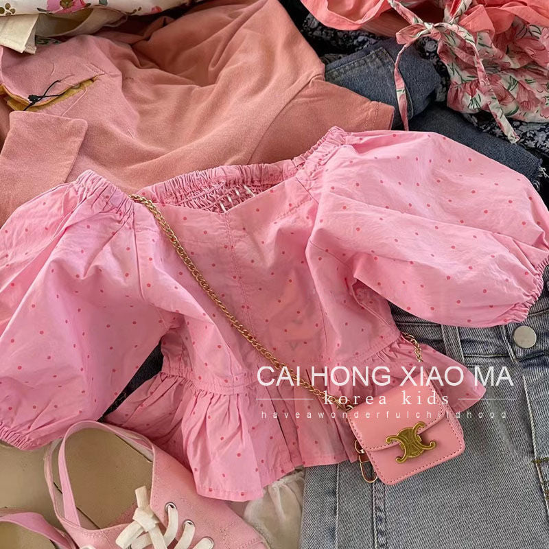 A girl suit summer two-piece fashion foreign domineering fried street Internet celebrity grade casual denim loose Korean version