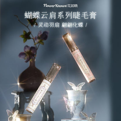 P Flower Knowledge Butterfly Cloud Shoulder Black Brown Mascara Slender and curled, not easy to smudge, daily commuting students 3.2ml