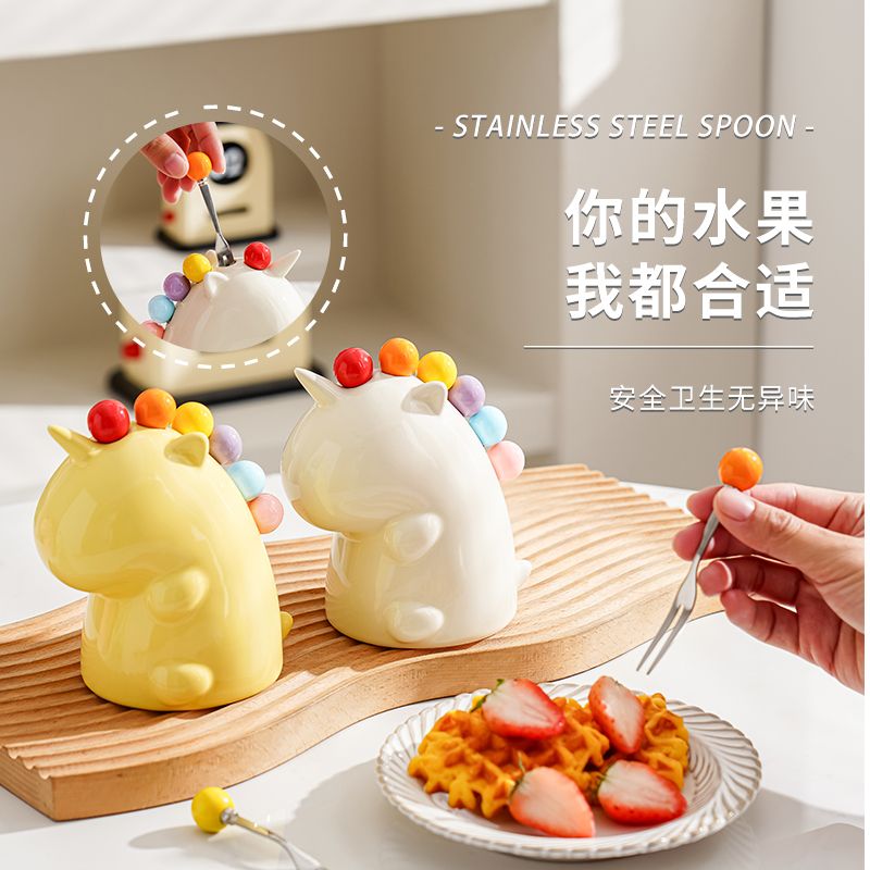 P stainless steel fruit fork