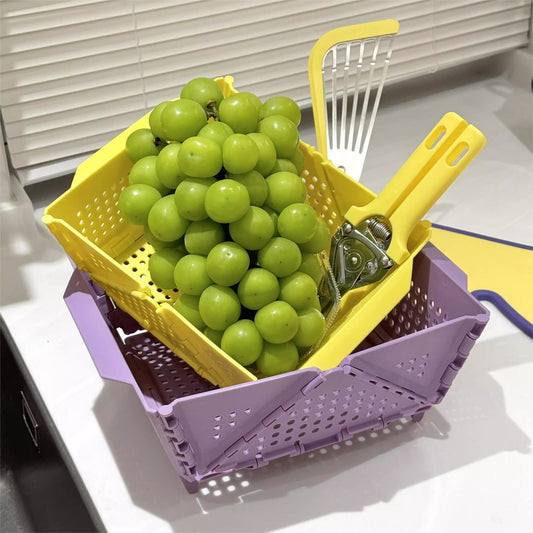 P collapsible drain basket