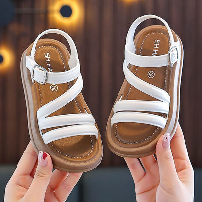 P children's girls sandals students cute versatile foreign style open-toed temperament summer new fashion Korean version of princess sandals