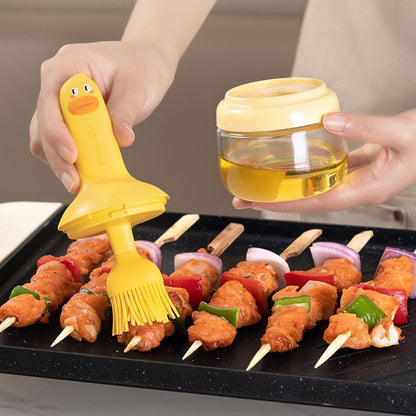 A silicone oil brush set