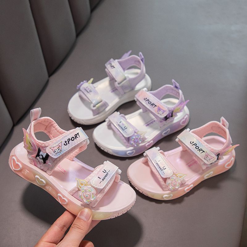 P summer new children's shoes cartoon Kulomi beach shoes girl foreign style princess summer
