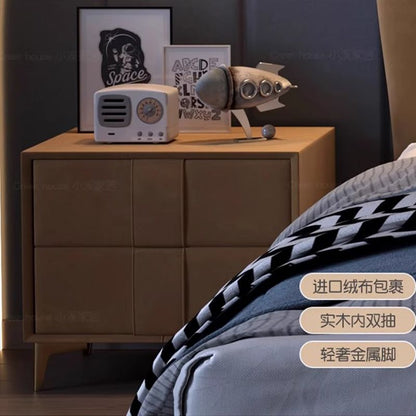 P children's bed girl boy princess bed light luxury modern simple bedroom fabric bed cartoon cute bear leather bed