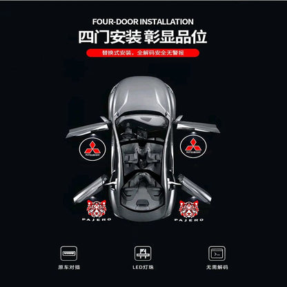 P Mitsubishi PAJERO Welcome Lights V87V93V97 Grandi Car Door Modification Interior Projection Atmosphere