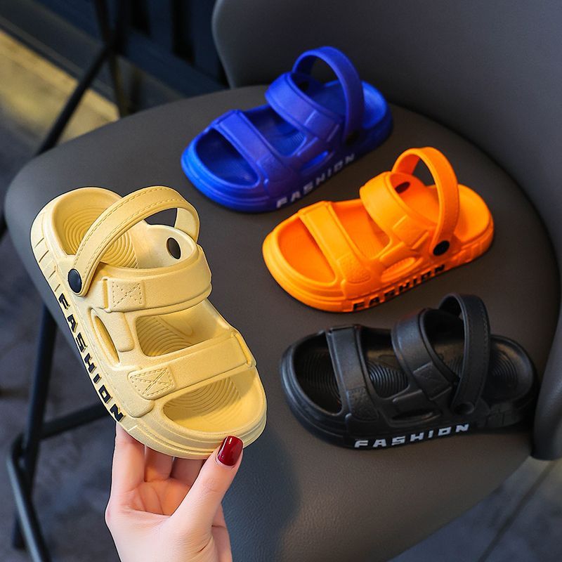 P children's slippers new summer two-in-one cool slippers soft-soled non-slip boys sandals two wear student beach shoes