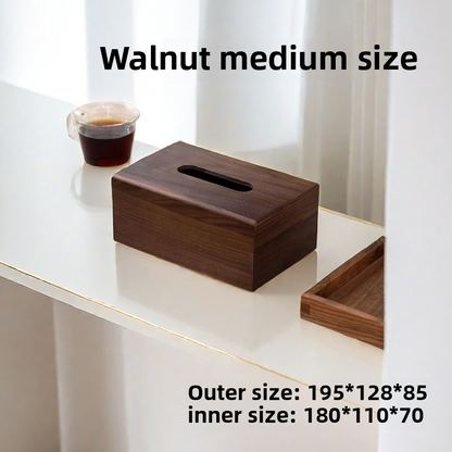 P Solid wood tissue box